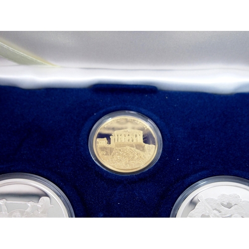 414 - A CASED 2004 ATHENS OLYMPIC - SERIES E COINS