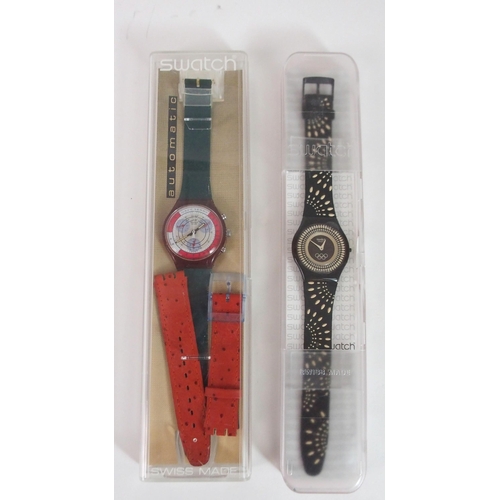 415 - FIVE VARIOUS OLYMPIC SWATCH WATCHES