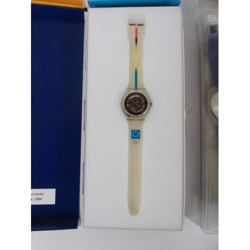 416 - SIX 2004 ATHENS OLYMPIC SWATCH WATCHES