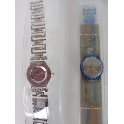 417 - FIVE 2004 OLYMPIC SWATCH WATCHES