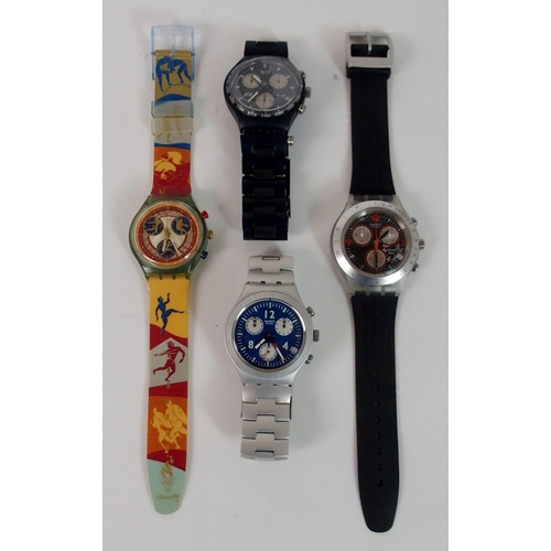 418 - FOUR VARIOUS OLYMPIC SWATCH WATCHES