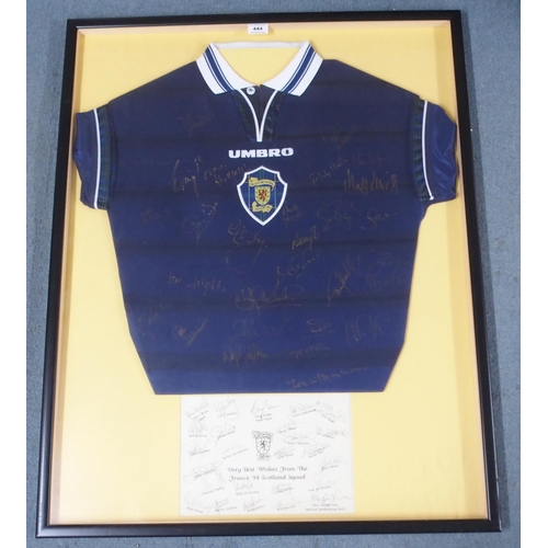 444 - A BLUE SCOTLAND REPLICA INTERNATIONAL SHIRT