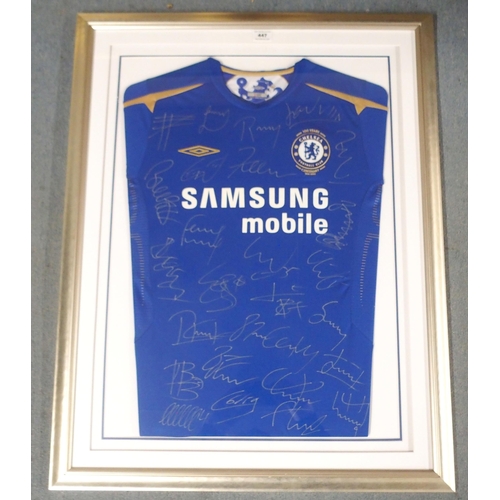 447 - A BLUE CHELSEA REPLICA CENTENARY SHIRT