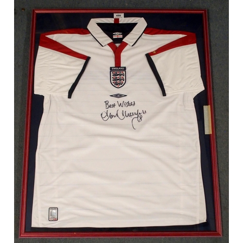 450 - A WHITE ENGLAND SHORT-SLEEVED SHIRT