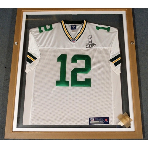 461 - A WHITE SUPER BOWL XLV COMMEMORATIVE SHIRT