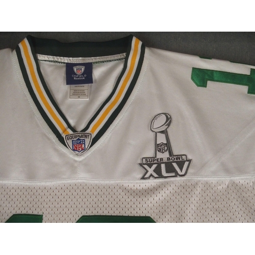 461 - A WHITE SUPER BOWL XLV COMMEMORATIVE SHIRT