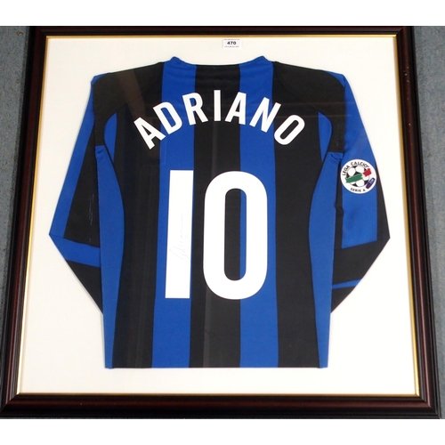 470 - A BLUE AND BLACK INTER MILAN SHIRT