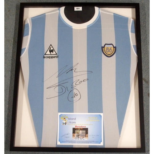 481 - A BLUE AND WHITE ARGENTINA REPLICA SHIRT