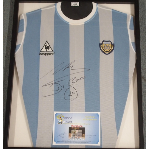 481 - A BLUE AND WHITE ARGENTINA REPLICA SHIRT