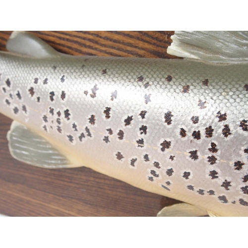 486 - A MODERN RESIN BROWN TROUT