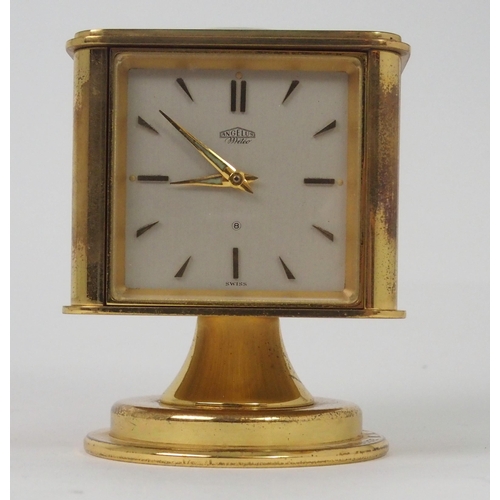 515 - AN ANGELUS GILT METAL DESK WEATHER STATION/COMPENDIUM