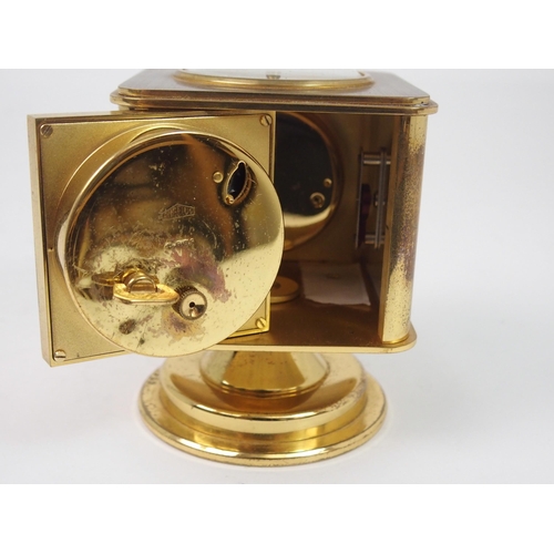 515 - AN ANGELUS GILT METAL DESK WEATHER STATION/COMPENDIUM