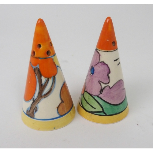 523 - A COLLECTION OF CLARICE CLIFF CERAMICS