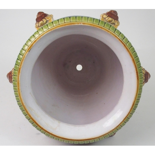 529 - A MINTON MAJOLICA JARDINIERE