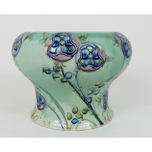 548 - WILLIAM MOORCROFT (BRITISH  1872-1945): A TUDOR ROSE PATTERN VASE