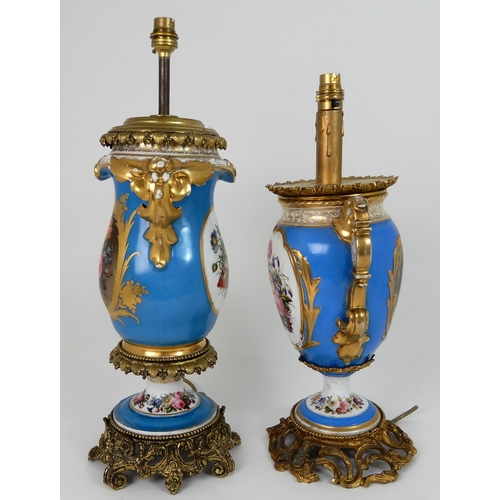 550 - A SEVRES STYLE TABLE LAMP