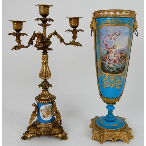 555 - A SEVRES PATTERN VASE