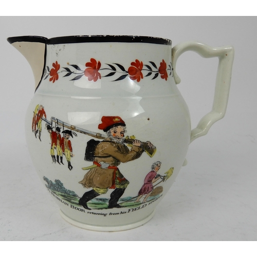 568 - A PEARLWARE NAPOLEONIC JUG