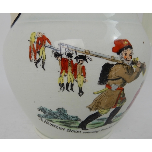 568 - A PEARLWARE NAPOLEONIC JUG