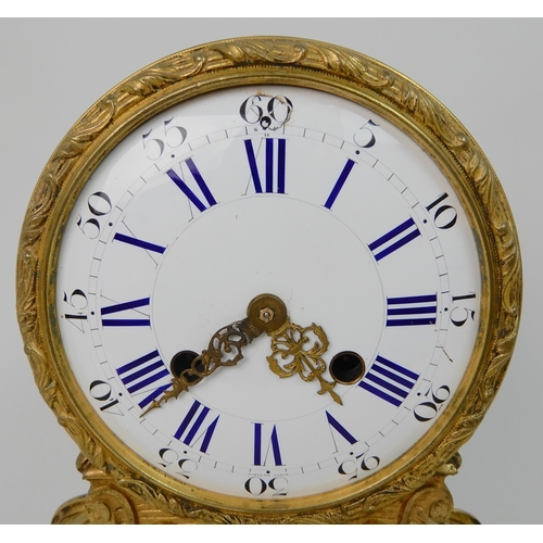 571 - A FRENCH STYLE MANTLE CLOCK