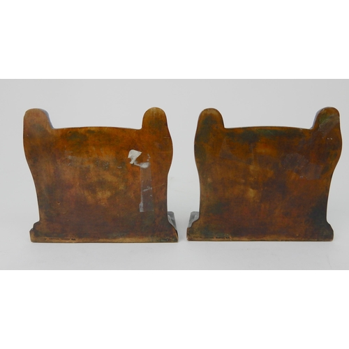 576 - A PAIR OF GRIFFOUL EGYPTIAN STYLE BRONZE BOOKENDS