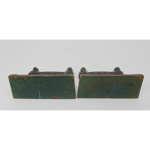 576 - A PAIR OF GRIFFOUL EGYPTIAN STYLE BRONZE BOOKENDS