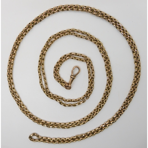 632 - A 9CT GOLD GUARD CHAIN