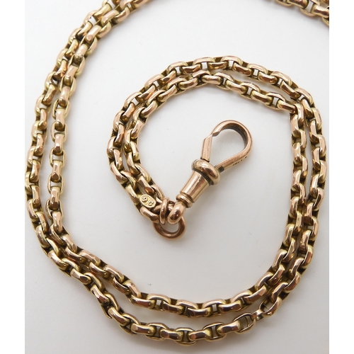 632 - A 9CT GOLD GUARD CHAIN