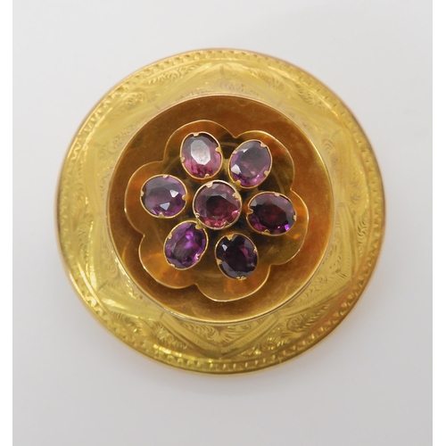 718 - A VICTORIAN LOCKET BACK BROOCH