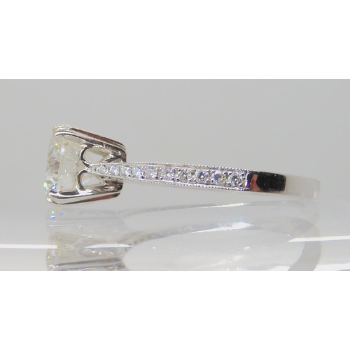 719 - AN 18CT WHITE GOLD DIAMOND SOLITAIRE RING