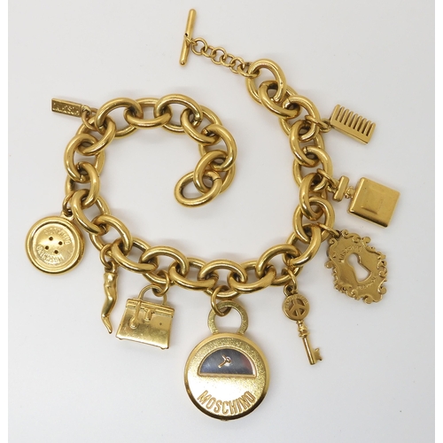 782 - A MOSCHINO TIME PENDANT WATCH BRACELET