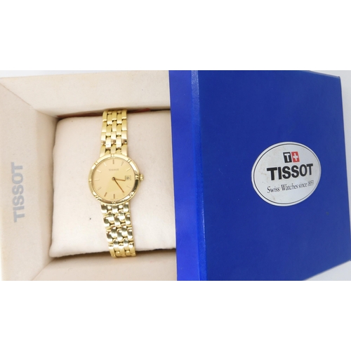 783 - AN 18CT GOLD LADIES TISSOT WRISTWATCH