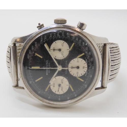 785 - A GENTS STAINLESS STEEL BREITLING TOP TIME WATCH