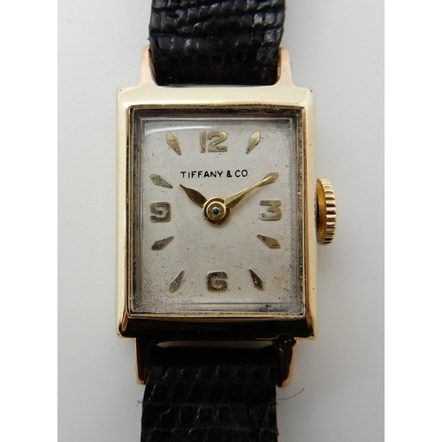 786 - A LADIES 14K GOLD TIFFANY & CO WRISTWATCH