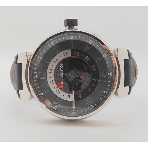 786A - AN AS NEW LOUIS VUITTON GMT AUTOMATIC VOYAGE Q1D30