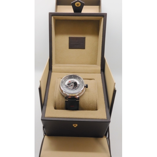 786A - AN AS NEW LOUIS VUITTON GMT AUTOMATIC VOYAGE Q1D30