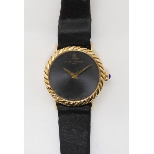 787 - *WITHDRAWN* AN 18CT GOLD LADIES BAUME & MERCIER WATCH