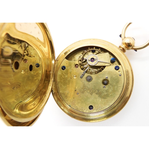 795 - AN 18CT GOLD FULL HUNTER POCKET WATCH