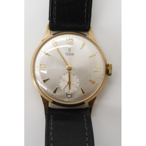 804 - A 9CT GOLD GENTS TUDOR ROLEX