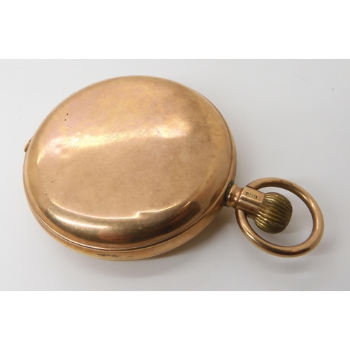 808 - A 9CT GOLD FULL HUNTER ELGIN POCKET WATCH