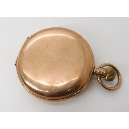 808 - A 9CT GOLD FULL HUNTER ELGIN POCKET WATCH