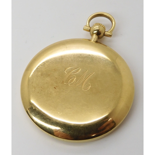 809 - A YELLOW METAL LONGINES QUARTZ POCKET WATCH