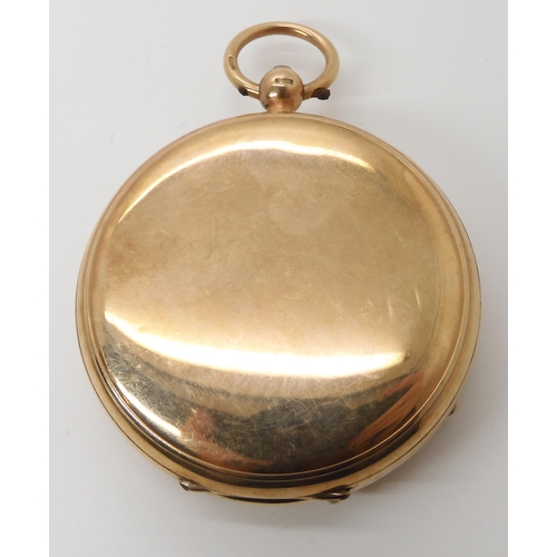 810 - A 9CT GOLD JOHN FORREST FULL HUNTER POCKET WATCH