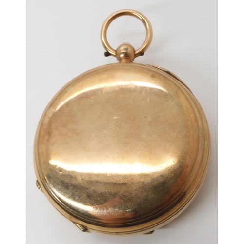 810 - A 9CT GOLD JOHN FORREST FULL HUNTER POCKET WATCH