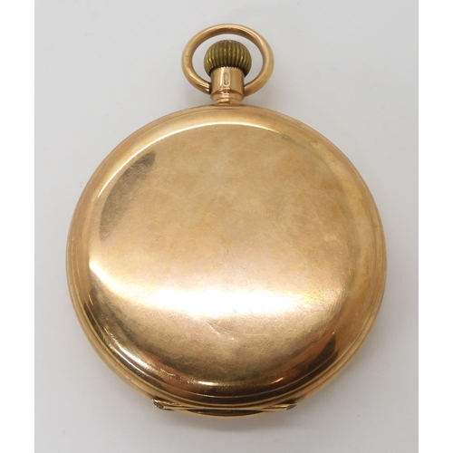 812 - A 9CT GOLD FULL HUNTER POCKET WATCH