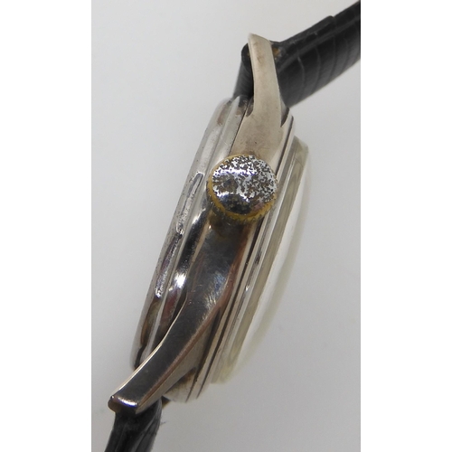 814 - A STAINLESS STEEL CASED ROLEX SKY-ROCKET WRISTWATCH