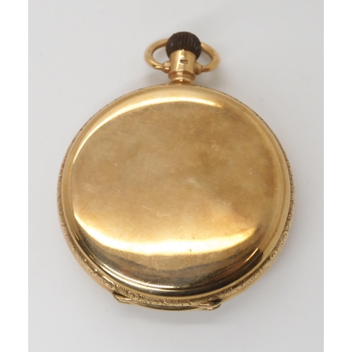 820A - A 9CT GOLD WALTHAM FULL HUNTER POCKET WATCH