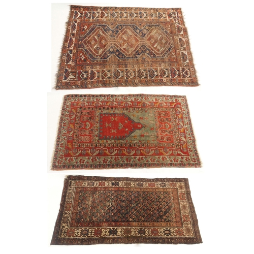 109 - A RED GROUND CAUCASIAN RUG