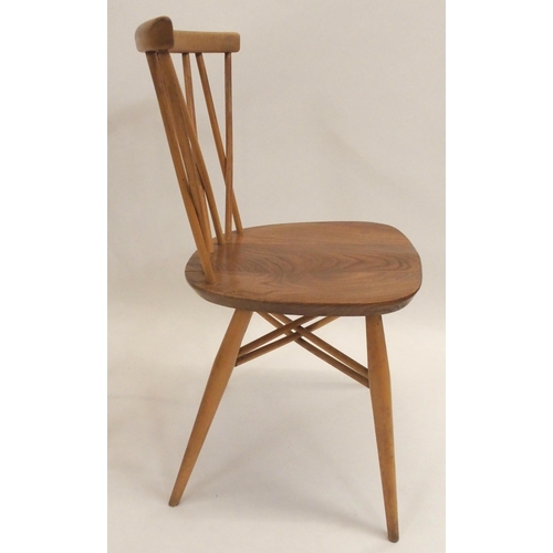 127 - AN ERCOL DROP LEAF TABLE WITH TAPERED LEGS