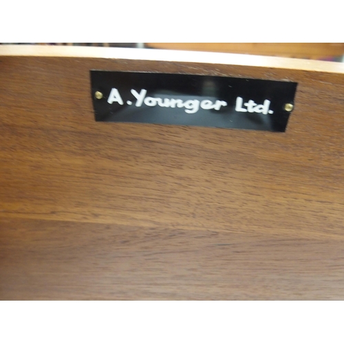 129 - A YOUNGER TEAK SIDEBOARD ON TAPERED LEGS